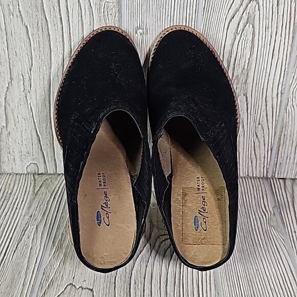 Aqua College Nan Black Leather Waterproof Slip On Mules Womens Size 6 NEW - Picture 7 of 14